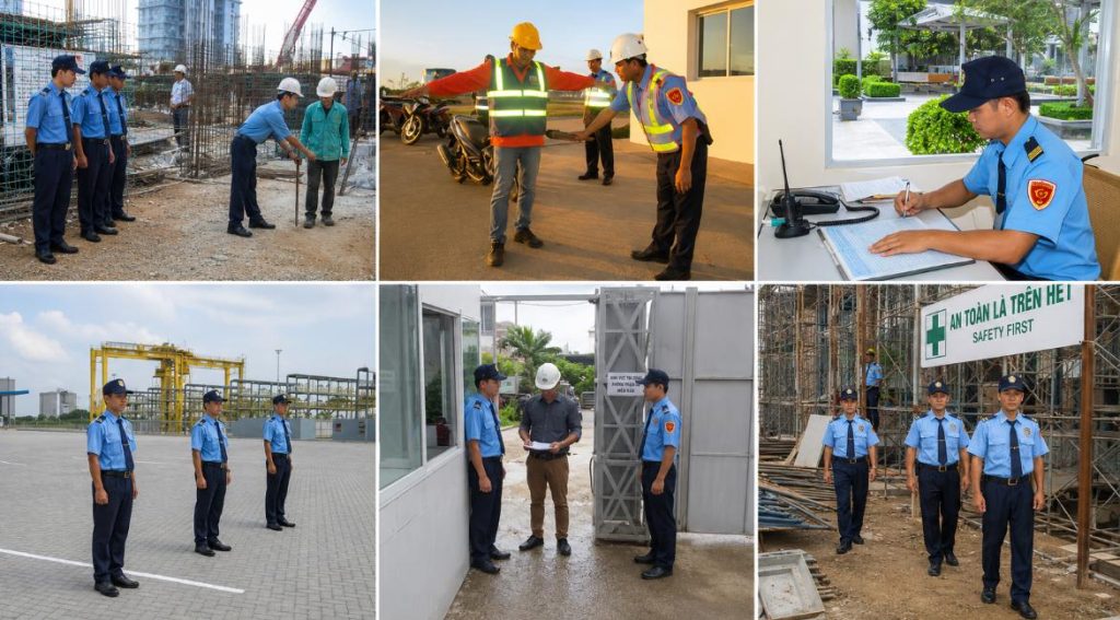 Các nhiệm vụ chính của nhân viên bảo vệ công trường