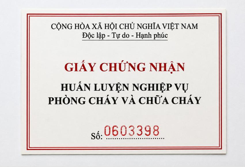 Chứng chỉ nghiệp vụ PCCC